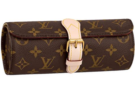 louis vuitton 3 watch case monogram replica|louis vuitton watch case.